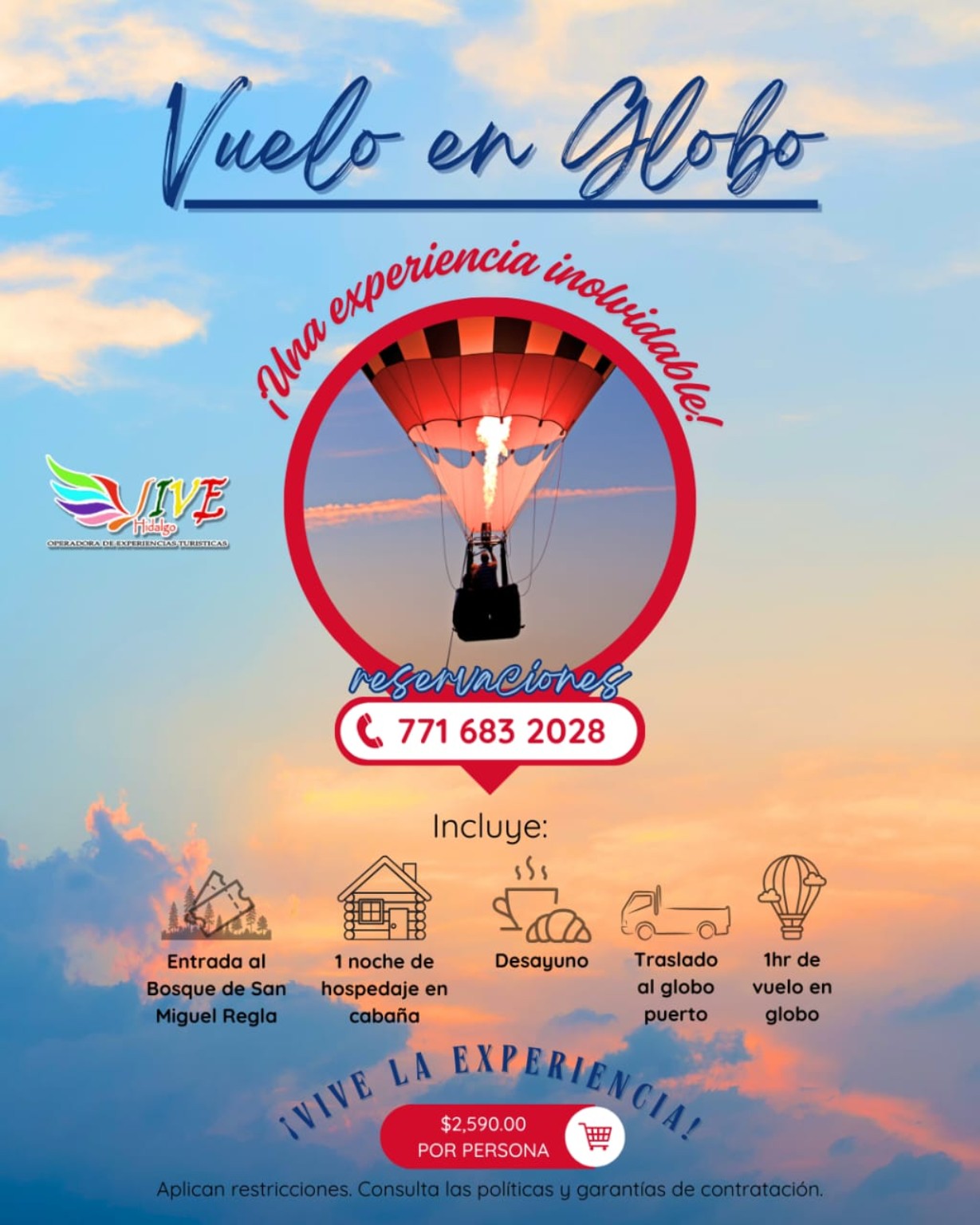 Promoción de vuelo en globo